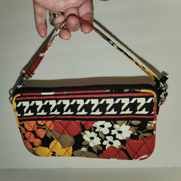 VERA BRADLEY Bittersweet Wristlet Wallet Phone Zip Colorful Quilted Floral Boho - Picture 1 of 10